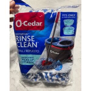 O-Cedar EasyWring RinseClean Spin Mop Microfiber Refill, 1-Pack, Blue 1-Pack‎